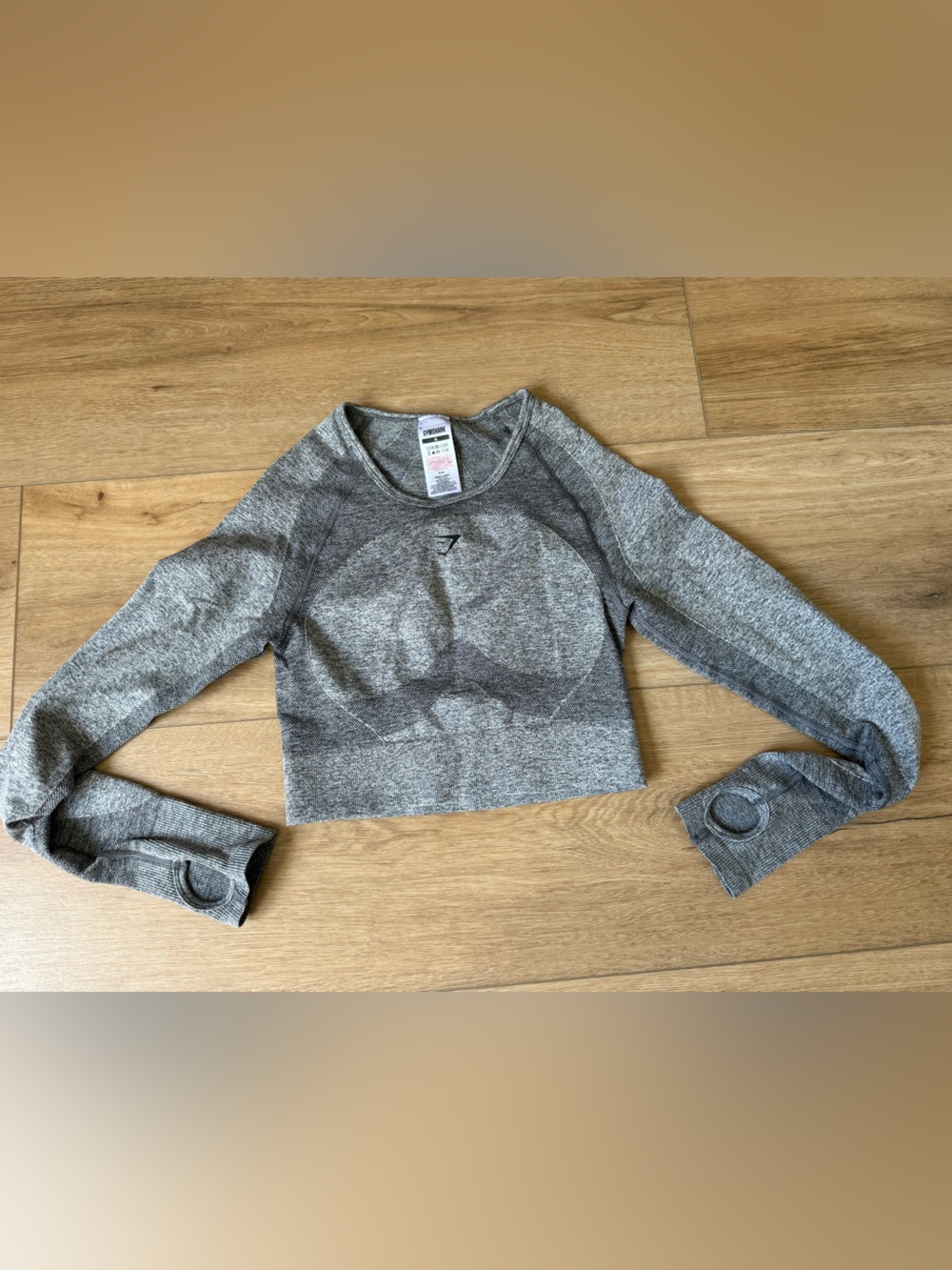 Gymshark Gray Heather Seamless Cropped Workout Top